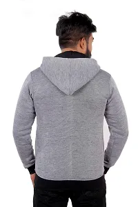 Fashion Gallery Jackets for Mens | Full Sleeves Hooded Sweatshirts for Men Grey-thumb3