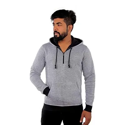 Fashion Gallery Mens Hooded Jacket Full Sleeves|Full Sleeves Hooded Jacket|Jackets for Men Grey