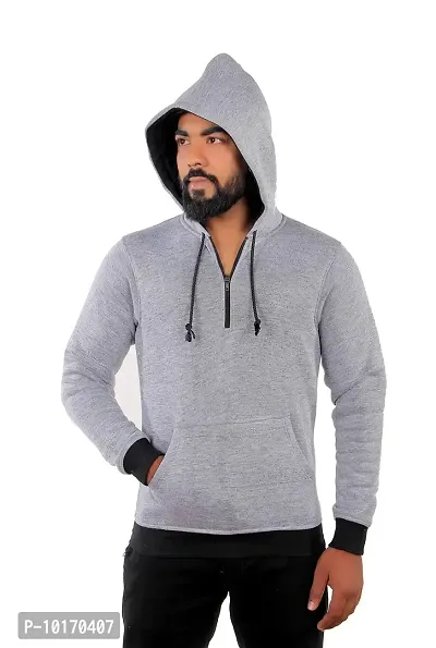 Fashion Gallery Mens Hooded Jacket Full Sleeves|Full Sleeves Hooded Jacket|Jackets for Men Grey-thumb4