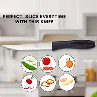 SNOKEreg; Stainless Steel Kitchen Knife For Home Use , serrtaed curve Knife , 1 piece , Silver-thumb3