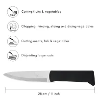 SNOKEreg; Chef Knife stainless steel for cutting fruits and vegetables , pack of 1 , silver color blade with strong plastic handle for better grip-thumb3