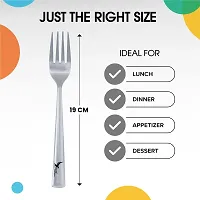 SNOKEreg; Stainless steel FORK for home and kitchen use , cutlery sets , dinner fork , fruit fork, (set of 6 ), Silver color-thumb4