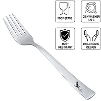 SNOKEreg; Stainless steel FORK for home and kitchen use , cutlery sets , dinner fork (set of 12 ), Silver color-thumb1