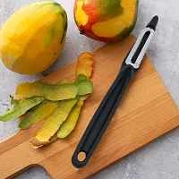 SNOKEreg; Eye Peeler , Peeler cutter , peeler for vegetables pack of 1 Silver color Blade with black color Strong Plastic Handle For Better Grip.-thumb1