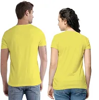 DEE LEAF Love Mikky Mini Printed Matching Half Sleeve Couple Tshirt Yellow-thumb2