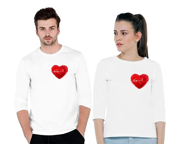 Cotton Printed Couple T Shirt For Men And Women