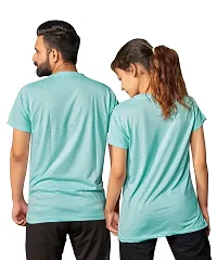 DEE LEAF Wifey-Hubby Half Sleeve Printed Matching Couple Tshirt-thumb2