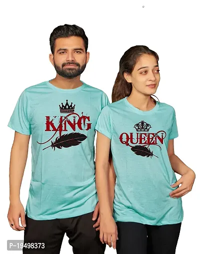 DEE LEAF King-Queen Printed Matching Couple Tshirt