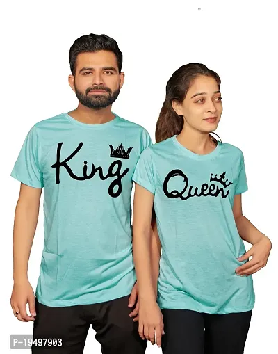 DEE LEAF King-Queen Printed Matching Couple Tshirt