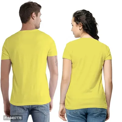 DEE LEAF K-Q Printed Matching Half Sleeve Couple Tshirt-thumb3