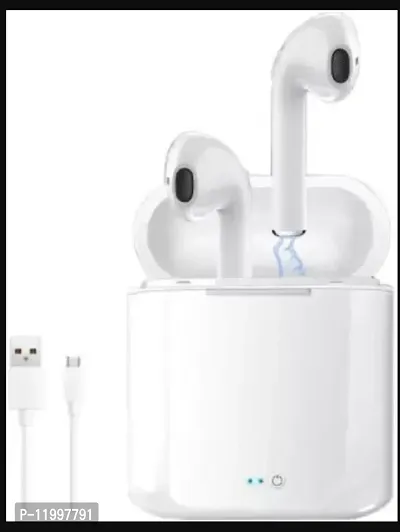 i7s Bluetooth Wireless Earbuds With Mic Jinni Base World 139 Bluetooth Headset  (White, True Wireless)-thumb0