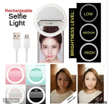 Selfie Light for All Smartphones, Tablets Enhancing Ring Light with 3 Level of Brightness for Photography Video Calling