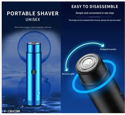 Hair Trimmer for Men | Dual-edge Blades | USB Painless Electric Beard Hair Shaves Touch Up Travel Mini Trimmer,-thumb0
