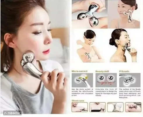 3D Manual Roller Massager 360 Rotate Face-lift Wrinkle Remover Facial Massage For Relaxation and Slimming Skin Tighten Wrinkle Remover-thumb0