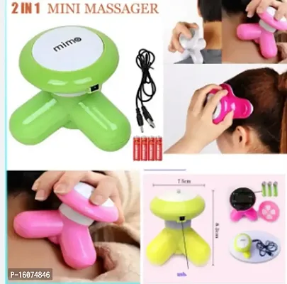 MIMO Mini Corded Electric Powerful Full Body Massager with USB Power Cable for Muscle Pain, Multicolor-thumb0
