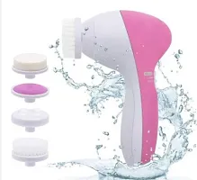 5 IN 1 FACE MASSAGER 5 in 1 Beauty Massager Care Brush Massager Scrubber Face Skin Care Massager  (Pink)-thumb1