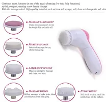 5 IN 1 FACE MASSAGER 5 in 1 Beauty Massager Care Brush Massager Scrubber Face Skin Care Massager  (Pink)-thumb1