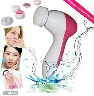 5 IN 1 FACE MASSAGER 5 in 1 Beauty Massager Care Brush Massager Scrubber Face Skin Care Massager  (Pink)