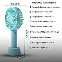 : Mini Handheld Fan Portable, Hand held Personal Fan Rechargeable Battery Operated-thumb2