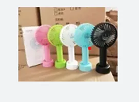 Mini Portable USB Hand Fan Built-in Rechargeable Battery Operated Summer Cooling Mini Fan with Standing Holder Handy Base For Home Office Indoor Outdoor Travel-thumb1