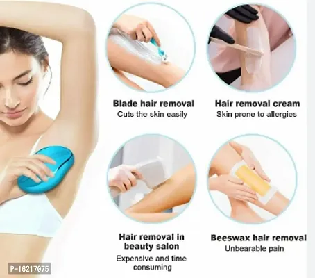 Crystal Hair Eraser for Women and Men, Magic Hair Eraser Crystal Hair Remover, Painless Exfoliation Hair Removal Tool for Arms Legs Back - Fast  Easy, Reusable  Washable, Portable Epilator-thumb3