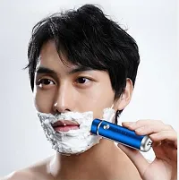 Mini Portable Electric Shaver for Men and Women, Unisex Travelling Washable USB Beard Shaver and Trimmer for face under Arms Painless Shaving Trimmer No-Noise. (BLUE POCKET TRIMMER MINI)-thumb2