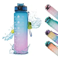 Water Bottle with Time Marker Leakproof Bottle for Fitness Sports Motivational Water Bottle with Time Marker-thumb2