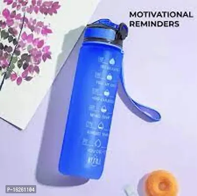 Water Bottle with Time Marker Leakproof Bottle for Fitness Sports Motivational Water Bottle with Time Marker