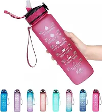 Bottle with Motivational Time Marker  Removable Strainer,Fast Flow BPA Free Non-Toxic for Fitness, Gym and Outdoor Sports-thumb1