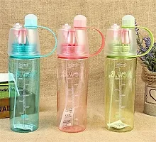 Mist Spray Bottle 2 in 1 Drink and Mist Water Bottle, Sports Spray Water Bottle Straw Outdoor Bicycle Water Mist Spray Bottle Sippers Dishwasher Safe, BPA-Free, 600ml-thumb2