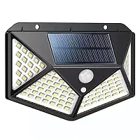 Automatic Solar Lights Outdoor, 100 LED Solar Security Light with Waterproof Wall Light Solar Powered and 3 Modes for Outdoor, Garden Wall, Solar Lights for Home (Pack--thumb1