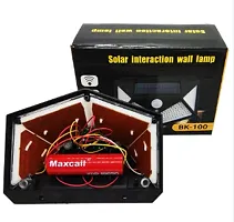 Solar Interaction Wall Lamp Solar Powered Motion Sensor Interaction Out Door Garden Wall 100 Led Lamp 3 Modes (Set of 1-thumb1