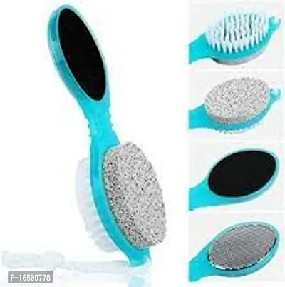 Multi use Pedicure Paddle Brush - 4 Step Pedicure (Cleanse, Scrub, File and Buff) - (Color may vary) By Bhagwati Enterprise Brand: Bhagwati Enterprise