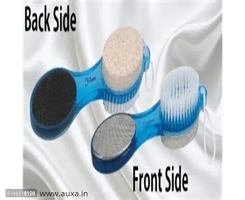 Multi use Pedicure Paddle Brush - 4 Step Pedicure (Cleanse, Scrub, File and Buff) - (Color may vary) By Bhagwati Enterprise Brand: Bhagwati Enterprise