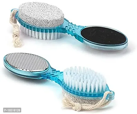 Multi use Pedicure Paddle Brush - 4 Step Pedicure (Cleanse, Scrub, File and Buff) - (Color may vary) By Bhagwati Enterprise Brand: Bhagwati Enterprise-thumb2