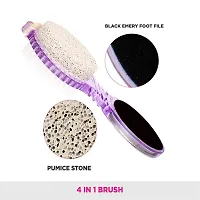 1 Multi Use Pedicure Paddle Brush (Cleanse, Scrub, File And Buff) Color May Vary-thumb1