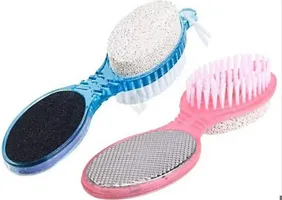 1 Multi Use Pedicure Paddle Brush (Cleanse, Scrub, File And Buff) Color May Vary-thumb2