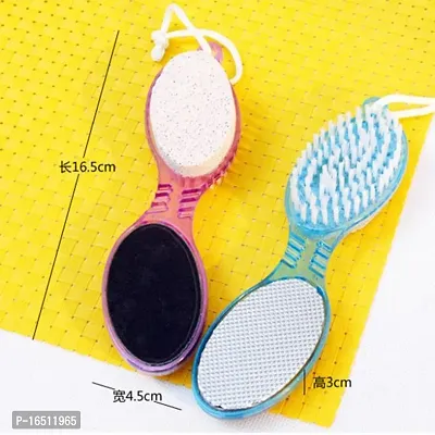1 Multi Use Pedicure Paddle Brush (Cleanse, Scrub, File And Buff) Color May Vary