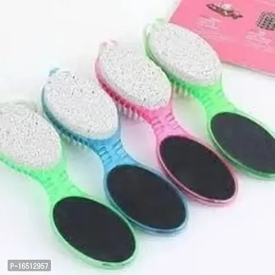 1 Multi Use Pedicure Paddle Brush (Cleanse, Scrub, File And Buff) Color May Vary