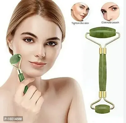 Manual Face Massager Jade Stone Roller for Facial Massage Under Eye Dark Circles Remover Beauty Massager for Face, Under Eye, Forehead, Neck Anti Aging Wrinkle Remover Tool,-thumb3
