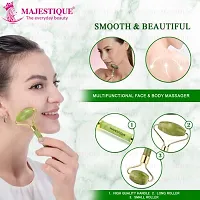 Manual Face Massager Jade Stone Roller for Facial Massage Under Eye Dark Circles Remover Beauty Massager for Face, Under Eye, Forehead, Neck Anti Aging Wrinkle Remover Tool,-thumb1