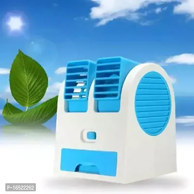 Mini Portable Dual Bladeless Small Air Conditioner Water Air Cooler MINI-COOLER-MULTICOLOR USB Air Cooler (Green) Brand: AMZING-thumb0