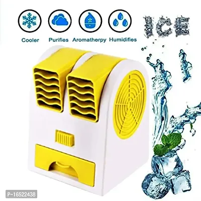 Mini Portable Dual Bladeless Small Air Conditioner Water Air Cooler Mini Cooler Multicolor Usb Air Cooler Green Brand Amazing-thumb0