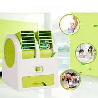 Mini Portable Dual Bladeless Small Air Conditioner Water Air Cooler Mini Cooler Multicolor Usb Air Cooler Green Brand Amazing-thumb1