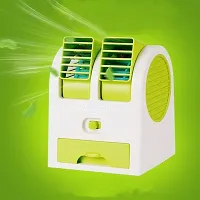 Mini Portable Dual Bladeless Small Air Conditioner Water Air Cooler MINI-COOLER-MULTICOLOR USB Air Cooler (Green) Brand: AMZING-thumb2