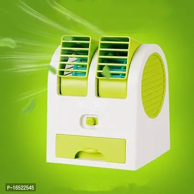 Mini Portable Dual Bladeless Small Air Conditioner Water Air Cooler MINI-COOLER-MULTICOLOR USB Air Cooler (Green) Brand: AMZING-thumb3