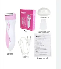 KM-3018 Washable Rechargeable Full Body Permanent Laser Thermotransmit Hair Removal Laser Epilator (Multicolour)-thumb2