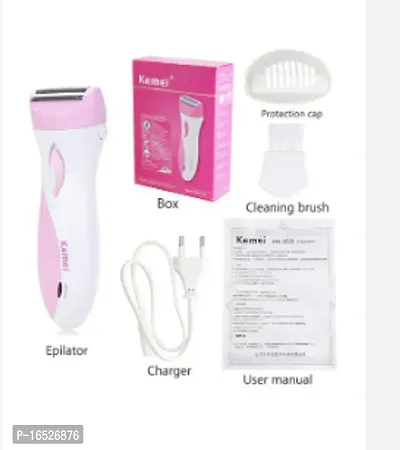 KM-3018 Washable Rechargeable Full Body Permanent Laser Thermotransmit Hair Removal Laser Epilator (Multicolour)-thumb2