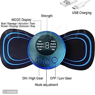Full Body Mini Massager with 8 Modes/19 Levels Electric Rechargeable Portable Pain Relief EMS Acupoint Massage Patch for Shoulder,Neck,Arms,Legs,Neck,Men/Women