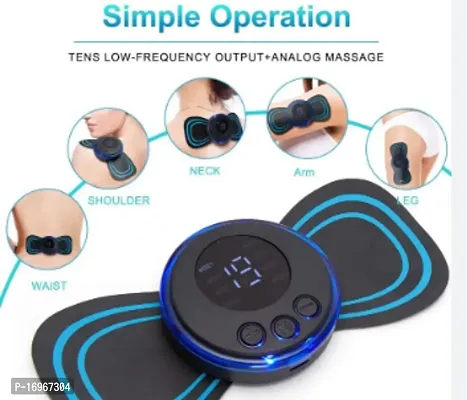 Full Body Mini Massager With 8 Modes 19 Levels Electric Rechargeable Portable Pain Relief Ems Acupoint Massage Patch For Shoulder Neck Arms Legs Neck Men Women Healthcare Massagers